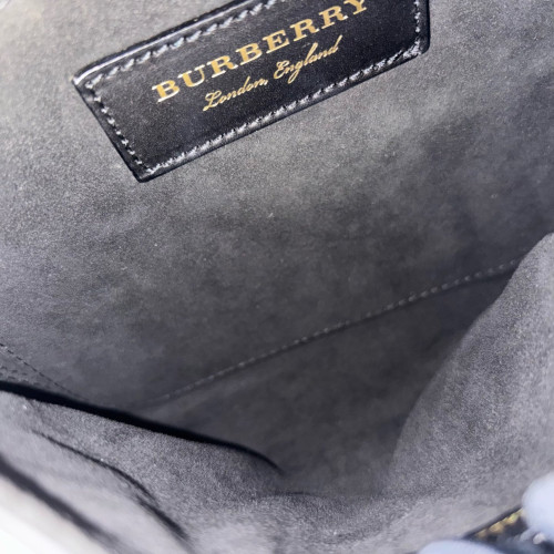 Burberry Saddle Bag Calfskin Black