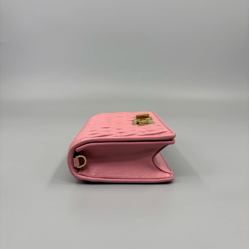 Miu Miu Shoulder Bag Crumpled Lambskin Pink