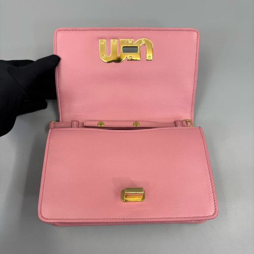 Miu Miu Shoulder Bag Crumpled Lambskin Pink