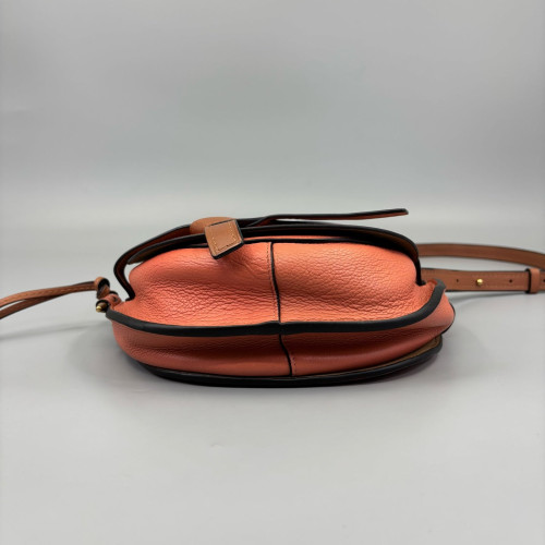 Loewe Small Gate Grained Calfskin Orange Brown
