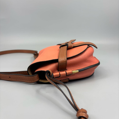 Loewe Small Gate Grained Calfskin Orange Brown