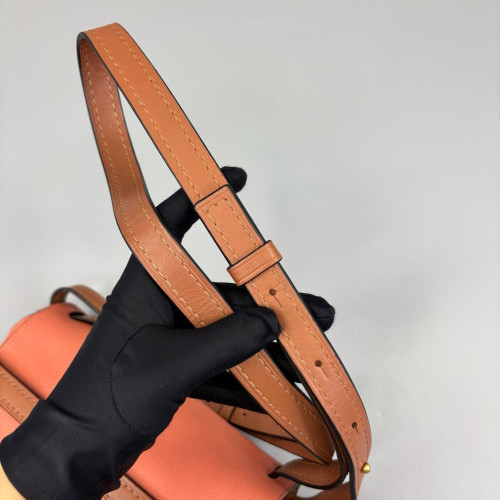 Loewe Small Gate Grained Calfskin Orange Brown