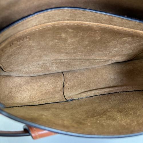 Loewe Small Gate Grained Calfskin Orange Brown