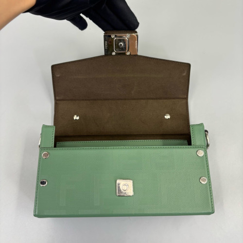 Fendi Baguette Soft Trunk Calfskin Green