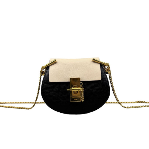 Chloe Nano Drew Shoulder Bag Grained Calfskin Black