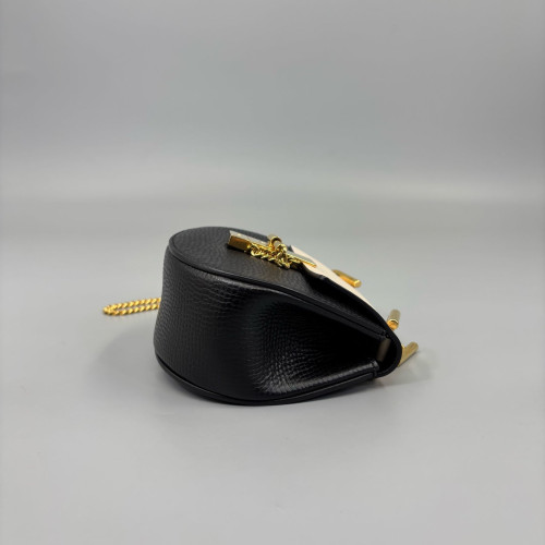 Chloe Nano Drew Shoulder Bag Grained Calfskin Black