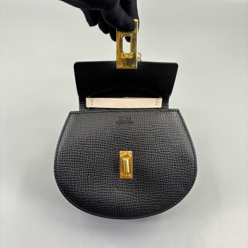 Chloe Nano Drew Shoulder Bag Grained Calfskin Black