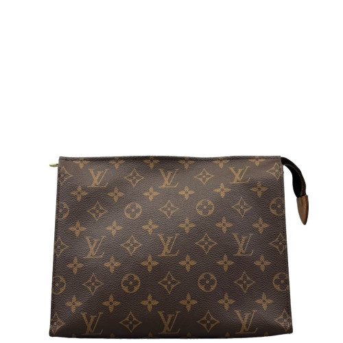Louis Vuitton Poche Toilette 26 Monogram Dark Brown Light Brown Louis Vuitton Poche Toilette 26 Monogram Dark Brown Light Brown