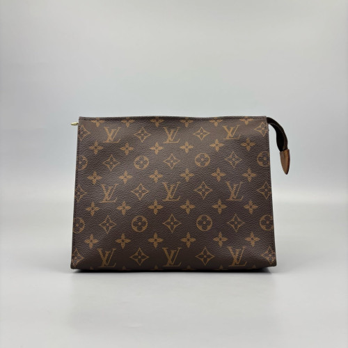Louis Vuitton Poche Toilette 26 Monogram Dark Brown Light Brown Louis Vuitton Poche Toilette 26 Monogram Dark Brown Light Brown