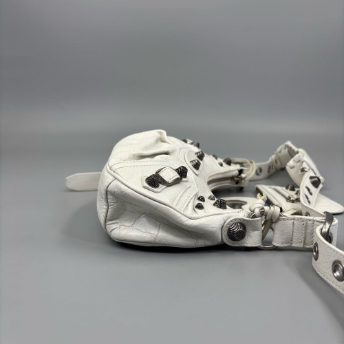 Balenciaga Le Cagole Xs Pull Up Leather White