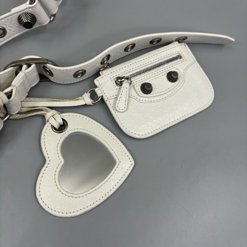 Balenciaga Le Cagole Xs Pull Up Leather White