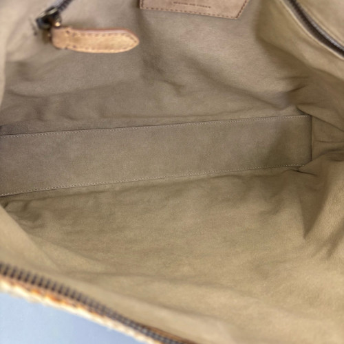 Burberry Pocket Clutch Fabric Beige Black