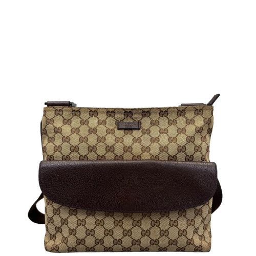 Gucci Messenger GG Monogram Beige Brown
