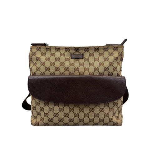 Gucci Messenger GG Monogram Beige Brown