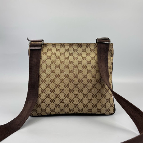 Gucci Messenger GG Monogram Beige Brown