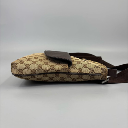 Gucci Messenger GG Monogram Beige Brown
