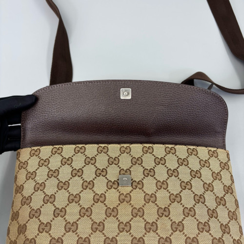 Gucci Messenger GG Monogram Beige Brown