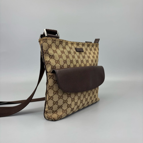 Gucci Messenger GG Monogram Beige Brown