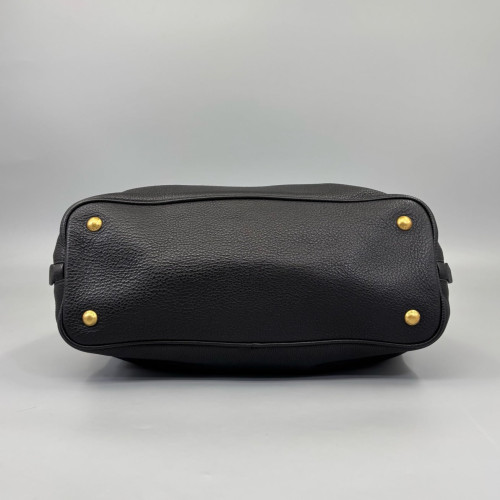 Prada Tote Bag Grained Calfskin Black