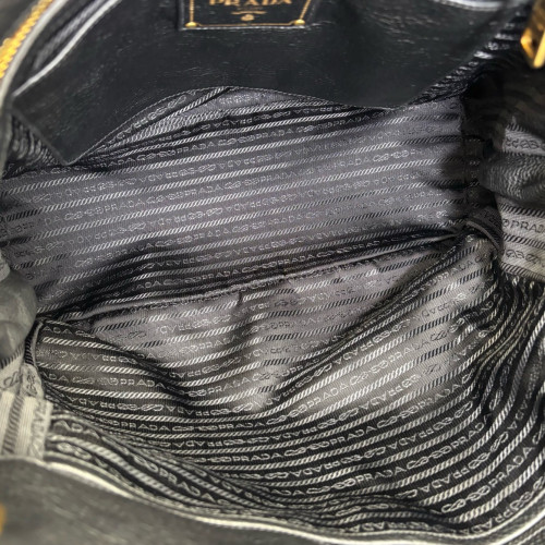 Prada Tote Bag Grained Calfskin Black