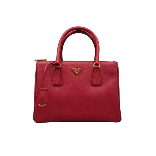 Prada Small Galleria Double Zip Tote Saffiano Calfskin Red Prada Small Galleria Double Zip Tote Saffiano Calfskin Red