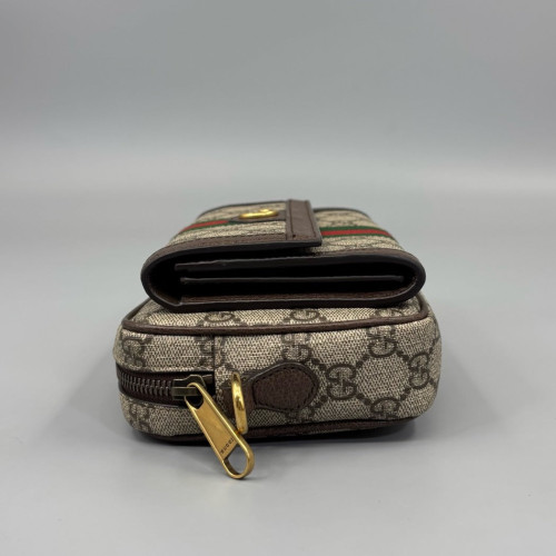 Gucci Shoulder Bag GG Supreme Monogram Beige Brown Green