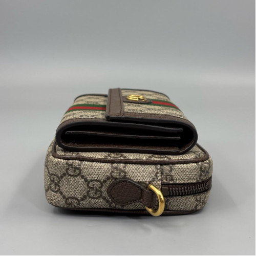 Gucci Shoulder Bag GG Supreme Monogram Beige Brown Green