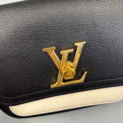 Louis Vuitton Lockme Tender Calfskin Black White
