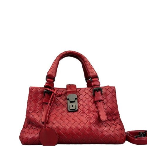 Bottega Veneta Mini Roma Tote Bag Calfskin Intrecciato Red Bottega Veneta Mini Roma Tote Bag Calfskin Intrecciato Red