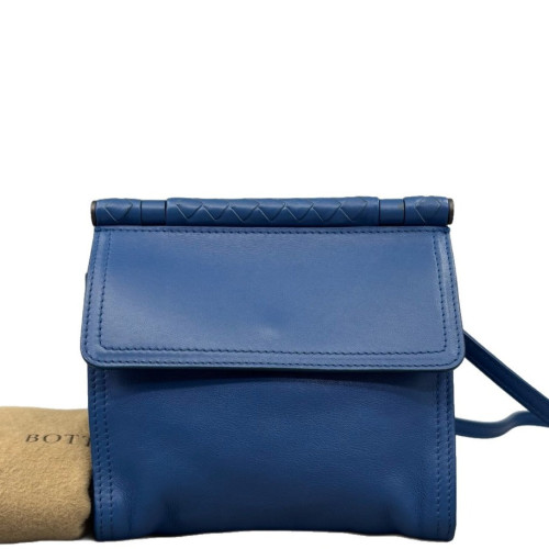 Bottega Veneta Shoulder Bag Calfskin Blue