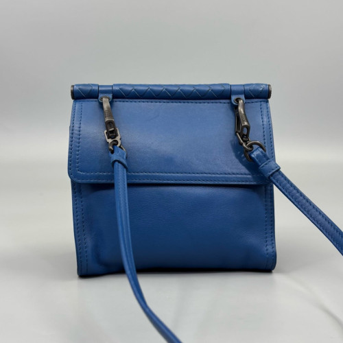Bottega Veneta Shoulder Bag Calfskin Blue
