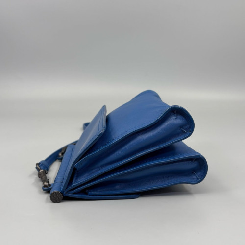 Bottega Veneta Shoulder Bag Calfskin Blue