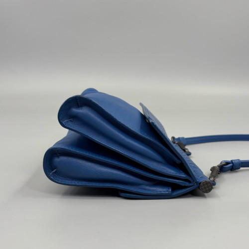 Bottega Veneta Shoulder Bag Calfskin Blue