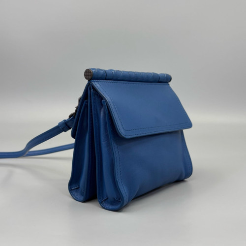 Bottega Veneta Shoulder Bag Calfskin Blue