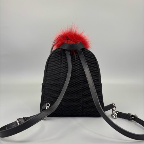 Fendi Monster Eyes Mini Backpack Nylon Black Red Pink Fendi Monster Eyes Mini Backpack Nylon Black Red Pink