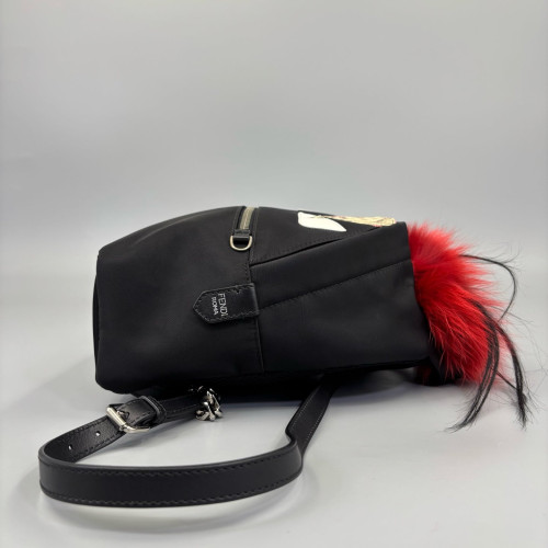 Fendi Monster Eyes Mini Backpack Nylon Black Red Pink Fendi Monster Eyes Mini Backpack Nylon Black Red Pink