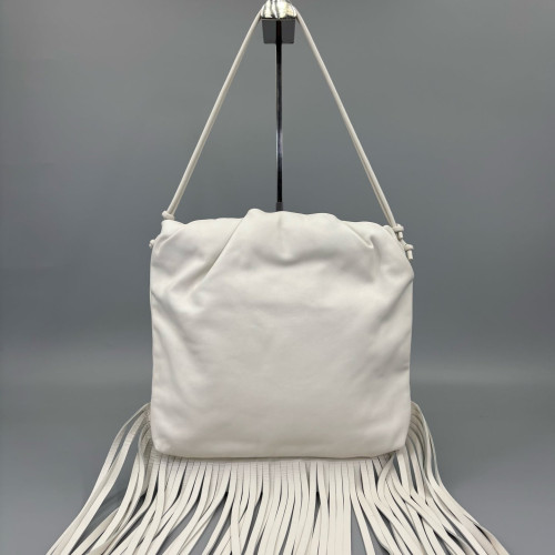 Bottega Veneta Shoulder Bag Calfskin White