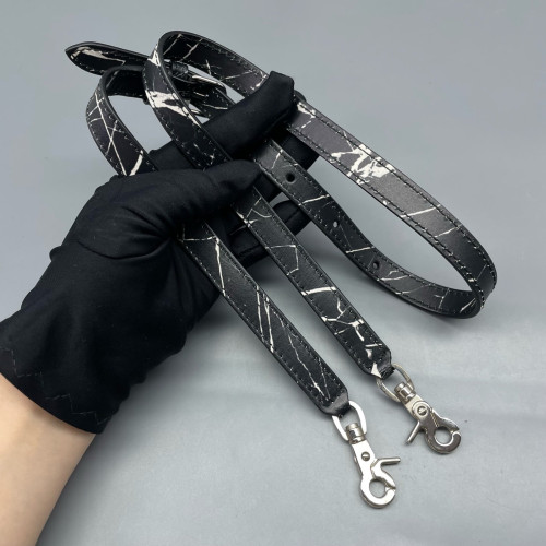 Balenciaga Marble Print Le Dix Cartable Satchel Calfskin Black White
