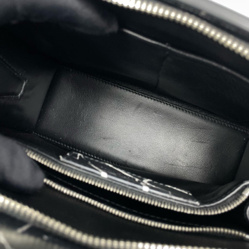 Balenciaga Marble Print Le Dix Cartable Satchel Calfskin Black White