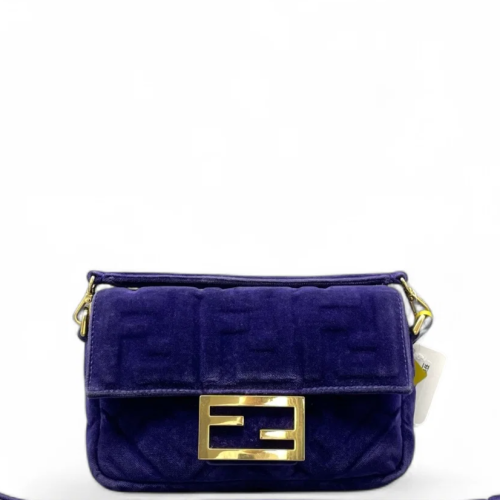 Fendi Baguette Velvet Calfskin Purple