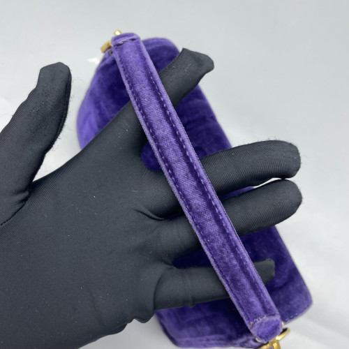 Fendi Baguette Velvet Calfskin Purple