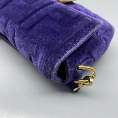 Fendi Baguette Velvet Calfskin Purple