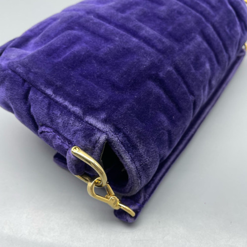 Fendi Baguette Velvet Calfskin Purple
