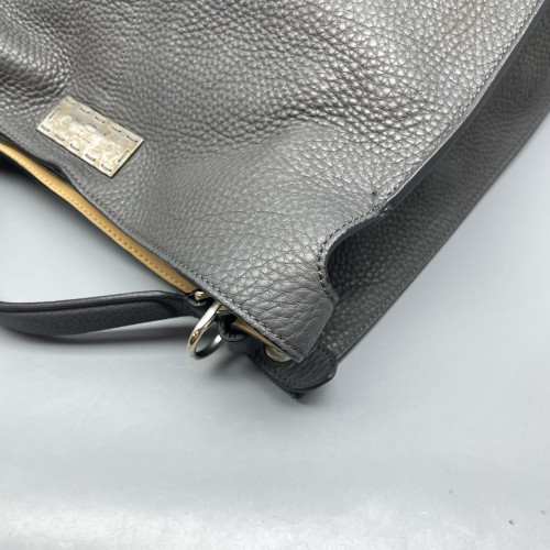 Fendi Briefcase Grained Calfskin Dark Grey Fendi Briefcase Grained Calfskin Dark Grey
