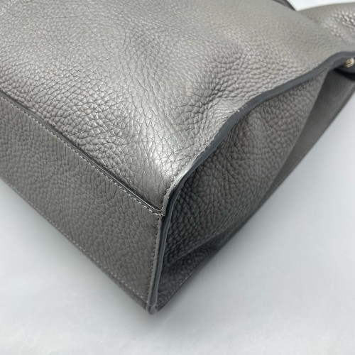 Fendi Briefcase Grained Calfskin Dark Grey Fendi Briefcase Grained Calfskin Dark Grey