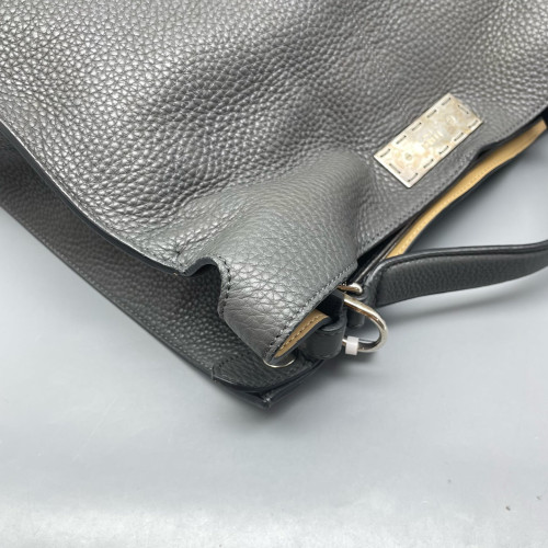 Fendi Briefcase Grained Calfskin Dark Grey Fendi Briefcase Grained Calfskin Dark Grey