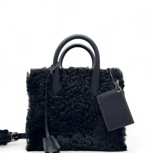 Balenciaga Shoulder Bag Bouclette Calfskin Black