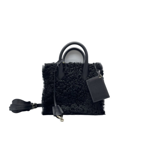Balenciaga Shoulder Bag Bouclette Calfskin Black