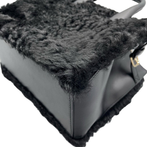 Balenciaga Shoulder Bag Bouclette Calfskin Black