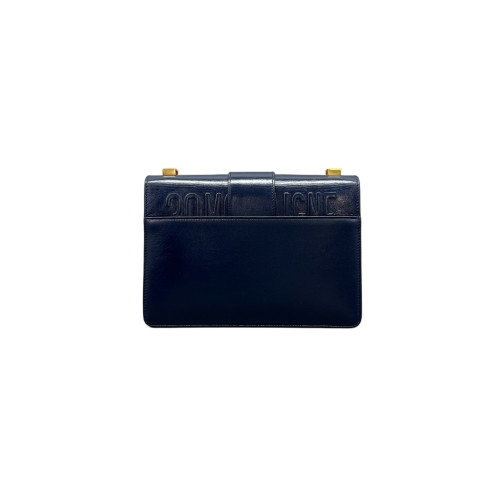 Dior 30 Montaigne Flap Bag Calfskin Dark Blue